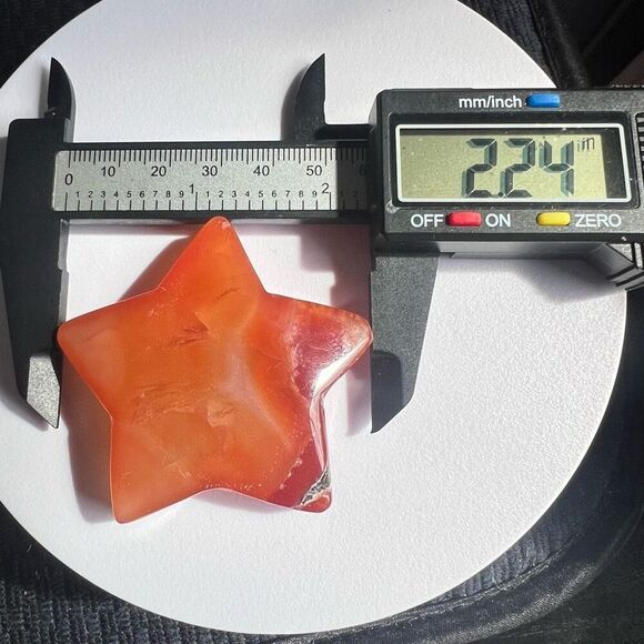 Carnelian Crystal‎ Star Carving (1) - Picture 10 of 11